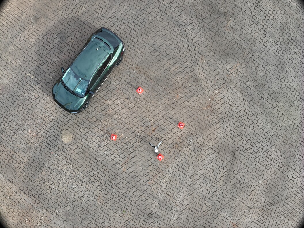 Construction site aerial overview